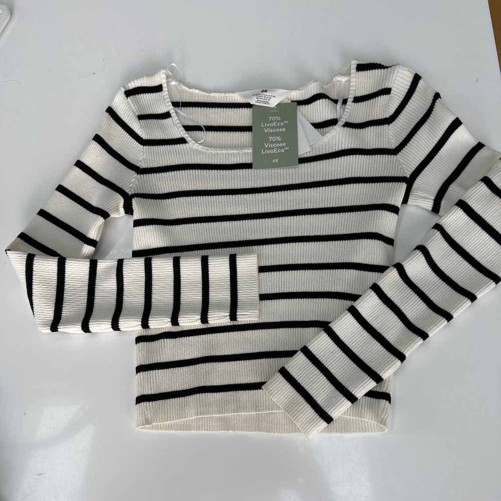 H&M girls rib knit top